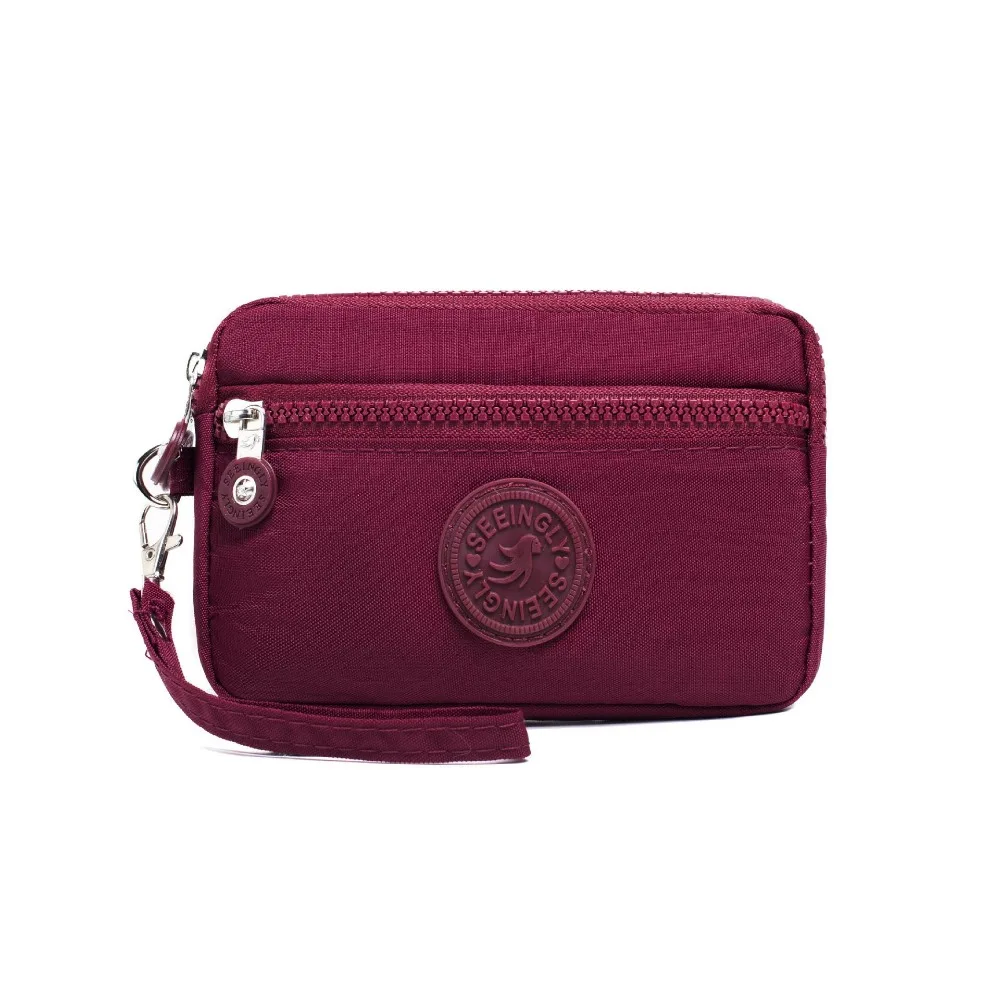 

Fashion Zipper Women Handbag Waterproof Solid Color Long Wallet Large Capacity Double Layers Coin Purse