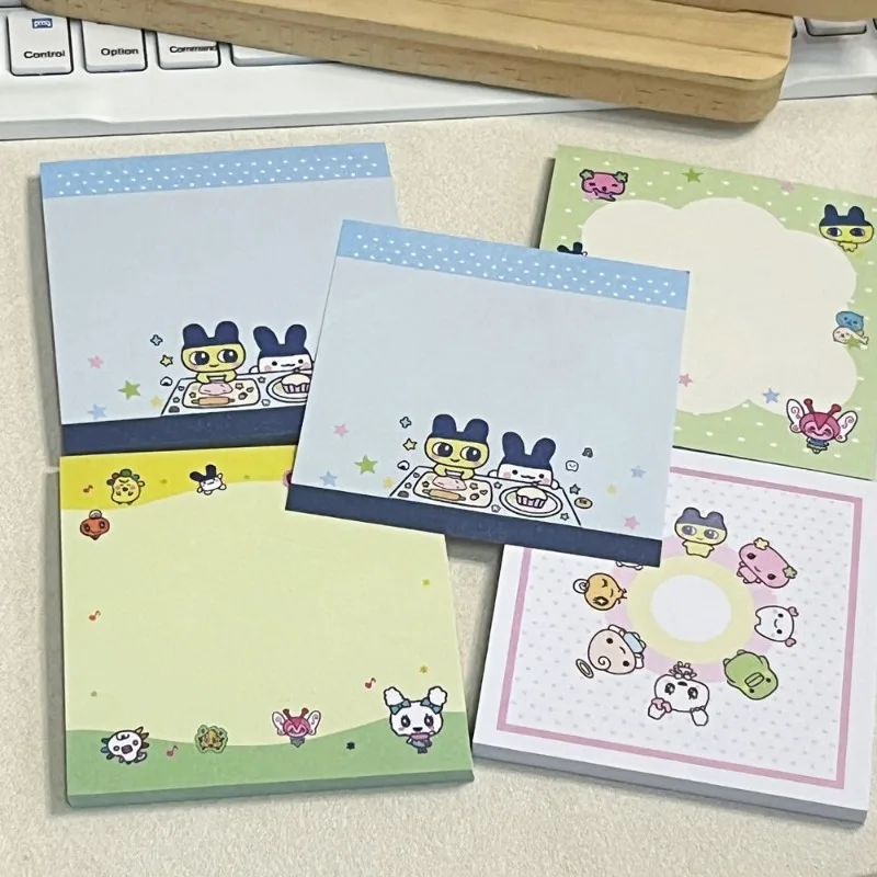 4pcs Tamagotchi Mametchi Memetchi Cartoon Cute Pattern Memo Pad Kawaii Student Notes Study Sticky Notes Stationery Wholesale view 6
