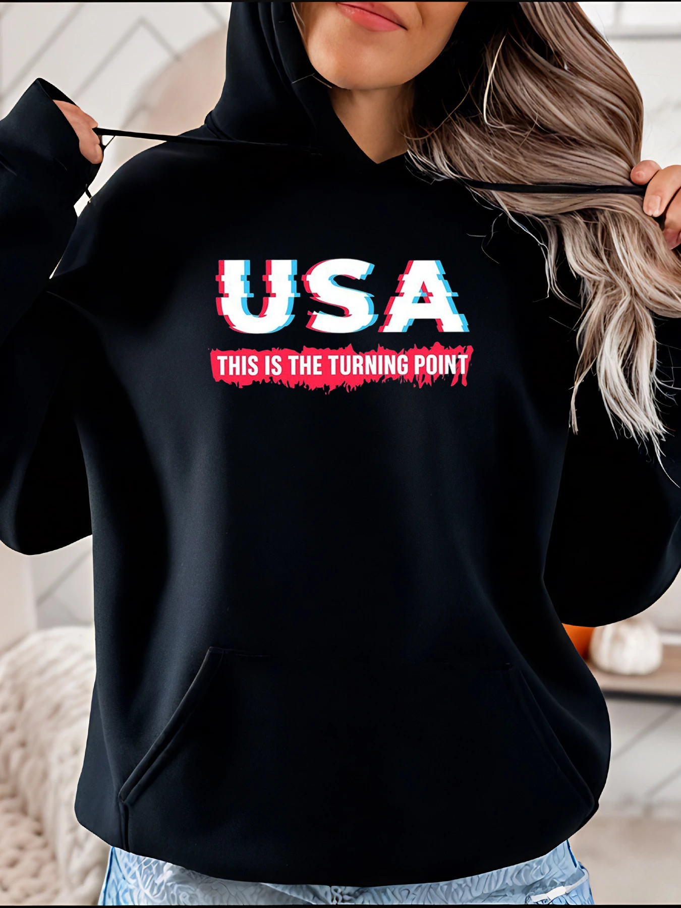 

Толстовка с капюшоном из США This Is The Turning Point, толстовка с принтом, унисекс, повседневная уличная одежда, модная одежда для мужчин и женщин