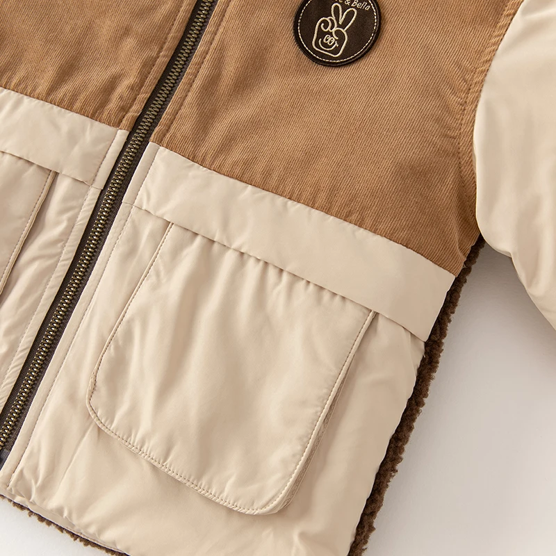 Dave Bella ragazzi abbigliamento caldo cappotto con cappuccio bambini Khaki parka abbigliamento per adolescenti capispalla bambini giacca invernale