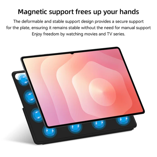 Imagen 2 del producto Funda magnética para Samsung Galaxy Tab S9 S10 Plus 12,4 Tab S9/S9FE/S10, funda de libro inteligente para tableta de 11 pulgadas con portalápices