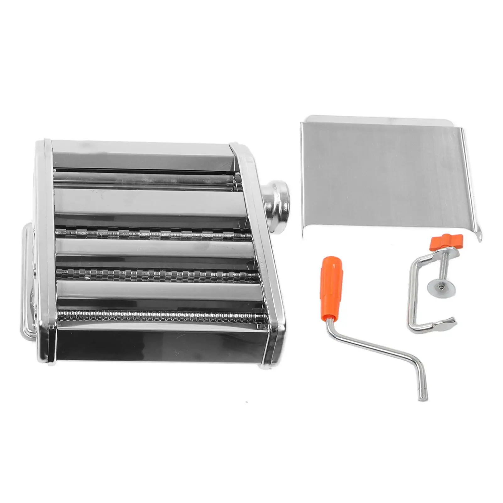 

Stainless Steel Pasta Maker Adjustable Thickness Manual Machine with Anti Slip Handle 9 Levels