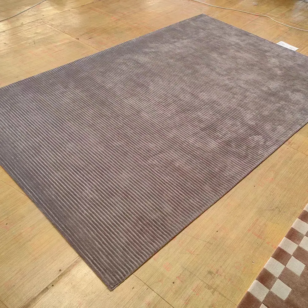 

Customized Hand Made Woolen Silk Rug Ｗholesale Soft Tufted Modern Plain Carpet For Home Office Living Room Bedroom Decor