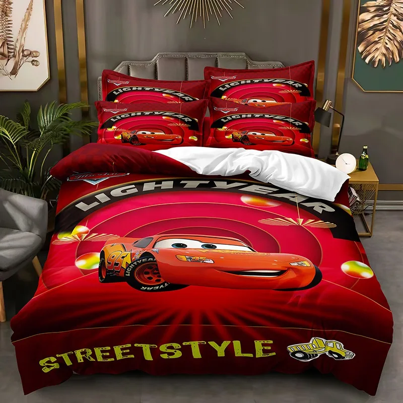 Cartoon Cars Bedding Sets,Disney Lightning McQueen Duvet Cover Boy Bedclothes Bed Linen Gift Kids,lighting mcqueen bed set