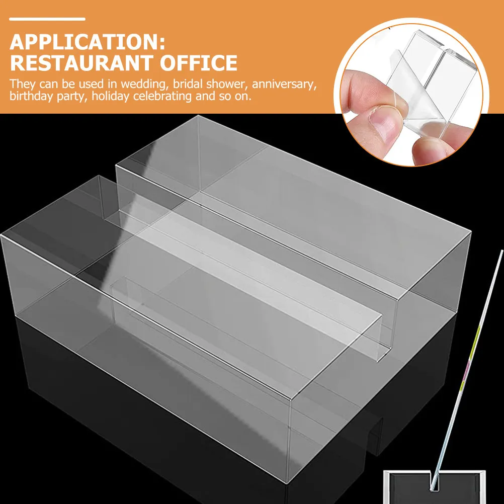 

Набор из 12 акриловых держателей для заметок: современный минималистичный дизайн, идеально подходят для меню, фотографий, мемо, свадебных и праздничных табличек для гостей, держателей для карточек на стол