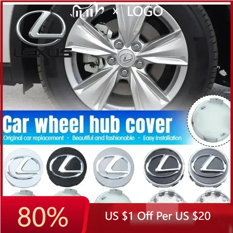 

Новые наклейки для интерьера автомобиля 2026 года, 4 шт., 62 мм, для замены колпачков ступиц колес Lexus ES300 RX330 RX300 GS300 IS250 IS