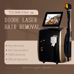 2024 Newest High power Permanent 755 808 1064 808 nm Ice Platinum Titanium 3 wavelength Diode Laser Hair Remova lMachine