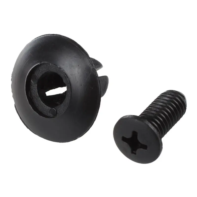 20 Pcs 8mm Hole Push in Expanding Screw Panel Clips Plastic Rivet Black