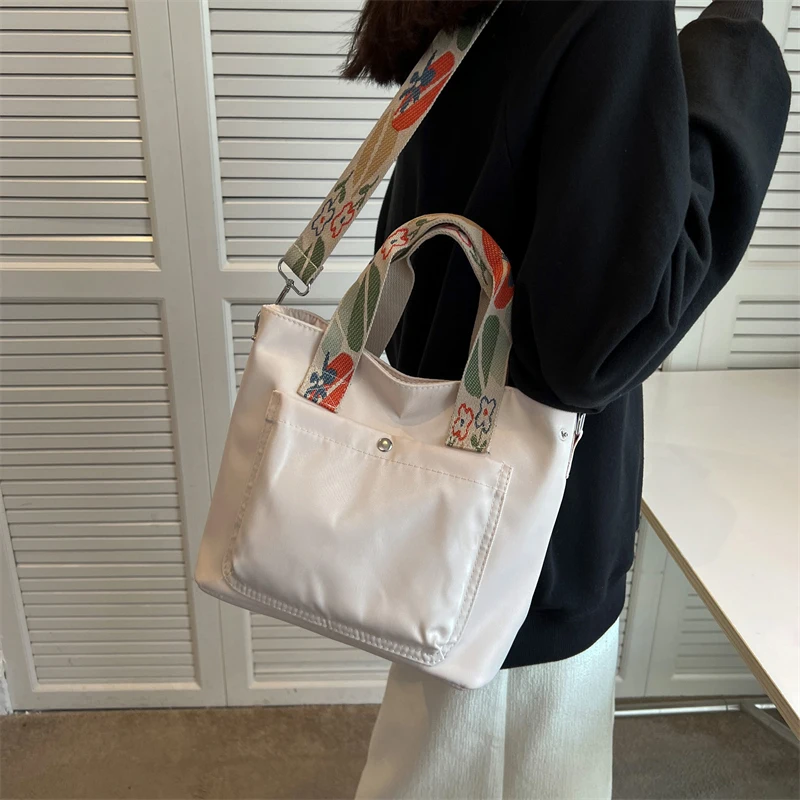 

Tiptoegirls Beauty Colorful Strap Woman Handbag Top Quality Nylon Fabric Bag Street Shopping Shoulder Bag Party Small Totes Bag