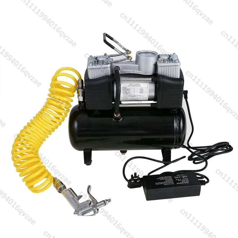 

Mini Air Compressor Small Car Air Pump with Air Tank 12V220v Household Electric Car Air Pump Portable