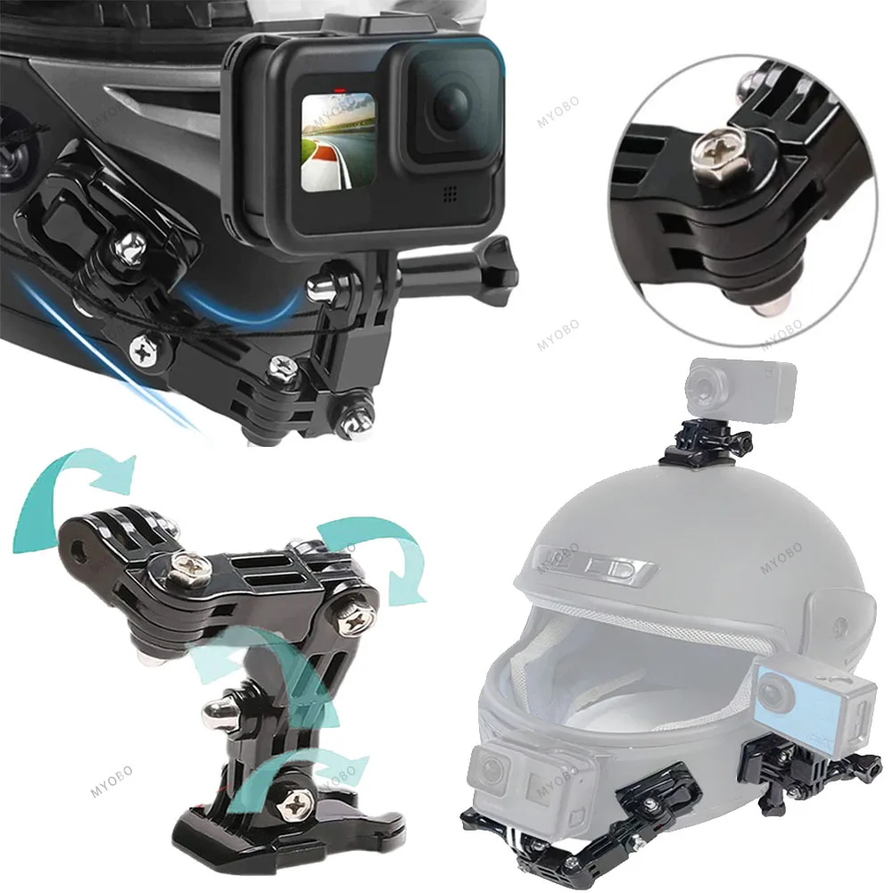 GoProヒーロー用オートバイヘルメットキット,アクションカメラチンマウント,GoPro用アクセサリーセット,insta360,dji osmo,13,12,11,10,9