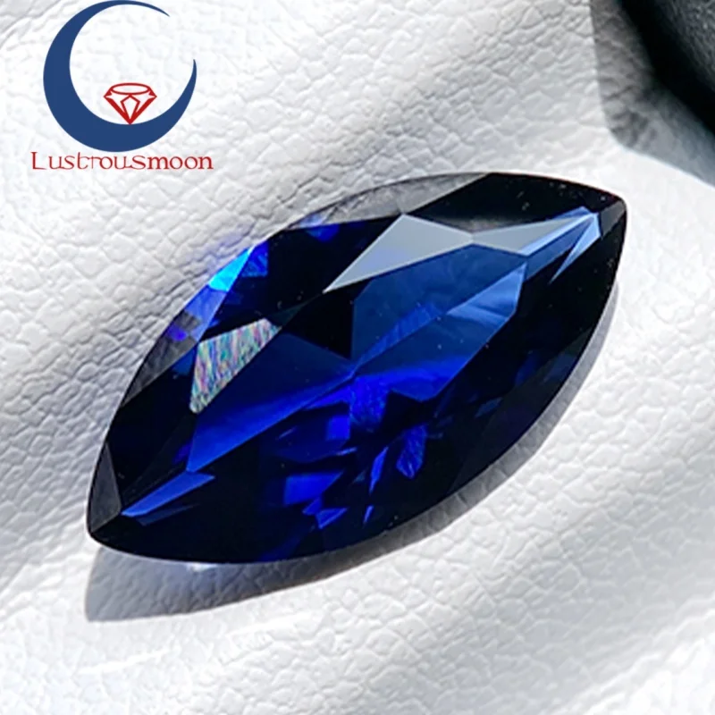 

Выполненный в лаборатории сапфир, королевский синий бриллиант маркизы, синтетический камень, свободные драгоценные камни с сертификатом AGL, подвески для изготовления ювелирных изделий