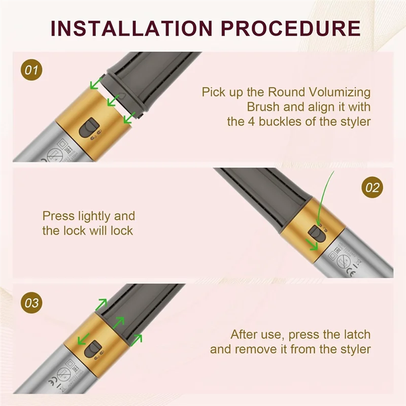 ABZA-0.78In-1.4In Conical Long Barrels Attachment For Dyson Airwrap HS01 HS05 20MM-36MM Auto-Wrap Curling Iron Curlers