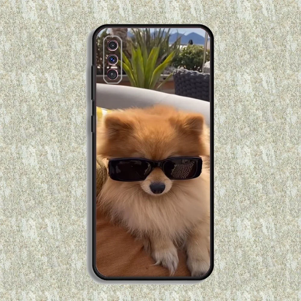 Funny Pomeranian Dogs Phone Case For Samsung S23,23,22,30,21,10,9,Note20 Ultra,Lite,Ultra,5G,Plus,FE,Black Soft Case