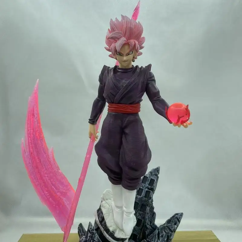 

Dragon Ball Goku Black Super Saiyan Rose PVC Action Figure Zamasu Base Scythe Form Anime Model Toy Desk Decor Collectible