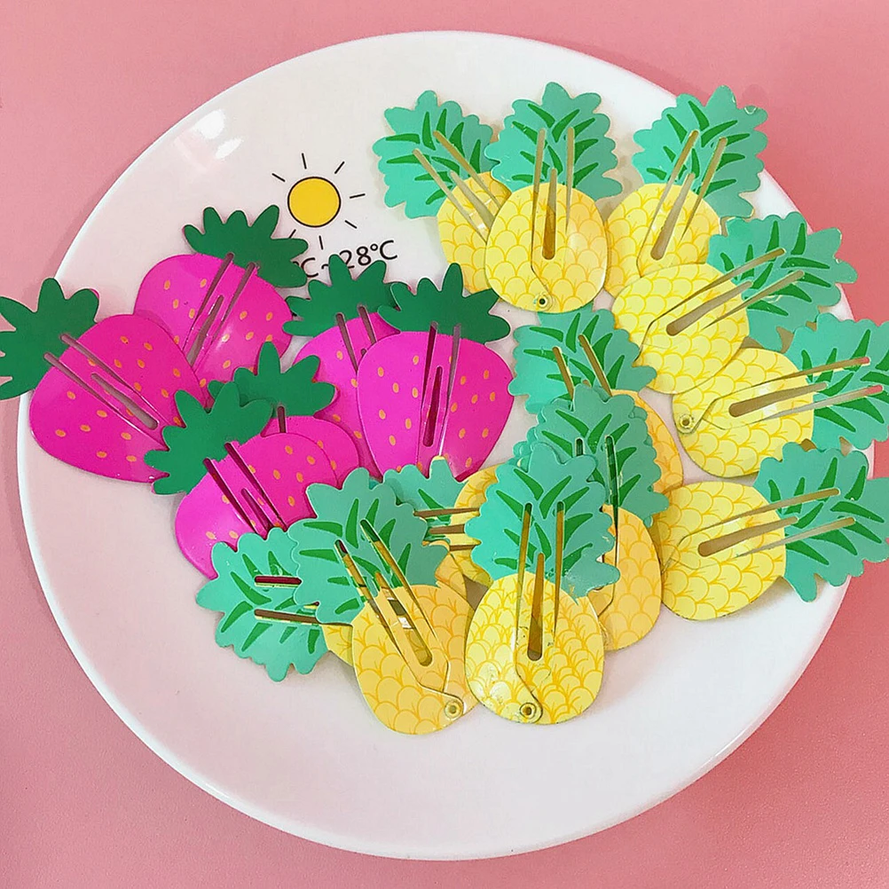 

10 Pcs Pineapple Hair Clips Design Easy to Use Girls Accessories Clips Hairpins for Daily Wear Kids Child