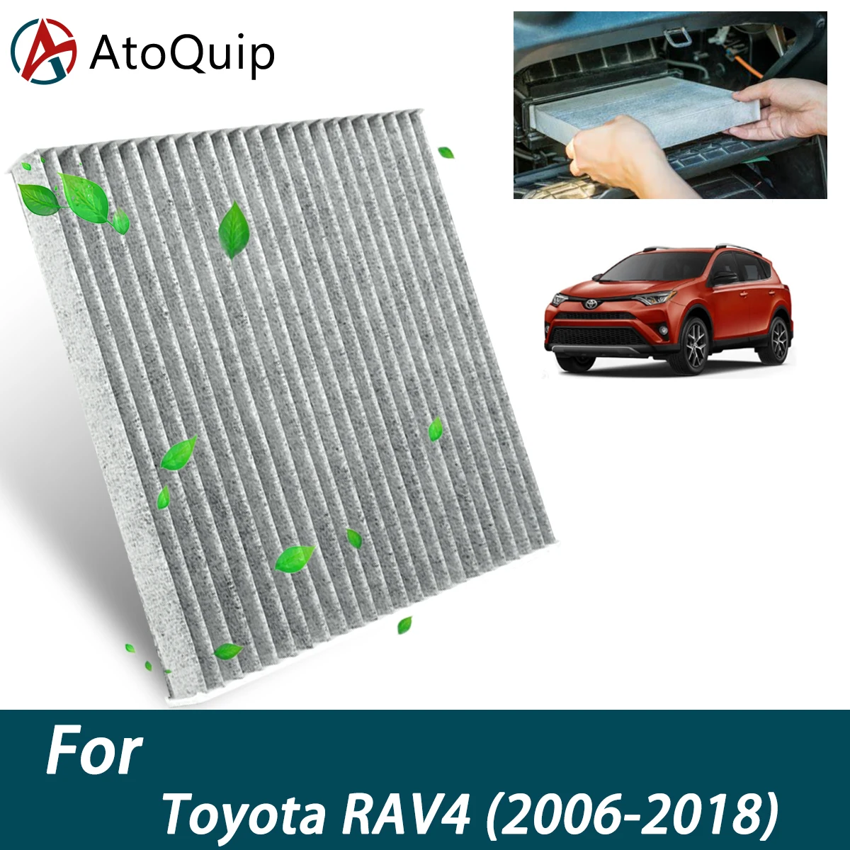 Car Cabin Air Filter For Toyota RAV4 2006-2018 Auto Filters Carbon Fiber 87139-02020 87139-02090 87139-06040 87139-0608