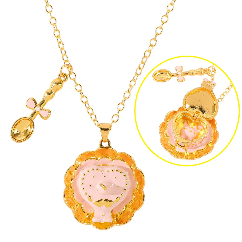 

Openable Sweet Heart Cake Locket Necklace, Kawaii Food Pendant with Mini Spoon, Cute 3D Dessert Perfect Birthday Gift for Her