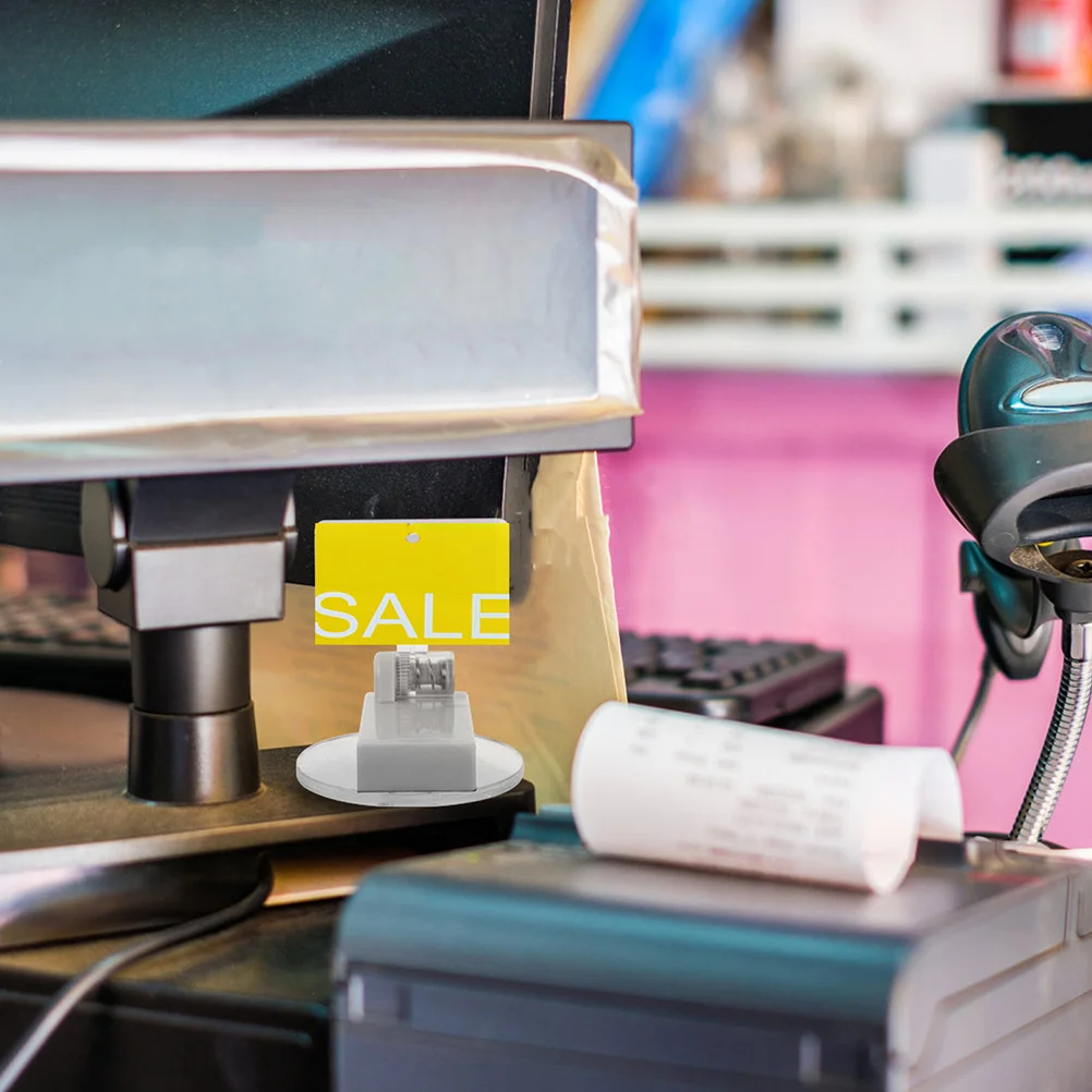 2 قطعة مشبك عرض مغناطيسي لعلامات الأسعار تسميات القوائم بطاقات الاسم الإعلانات استخدام حامل علامة الثلاجة سوبر ماركت مطعم التجزئة #5