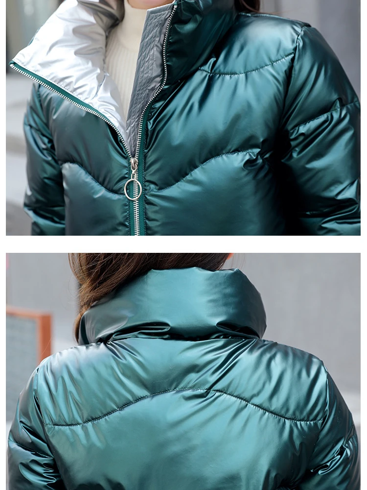 Chaqueta acolchada de algodón para mujer, abrigo grueso y cálido de estilo coreano, parka holgada con cuello levantado, novedad de invierno, 2023