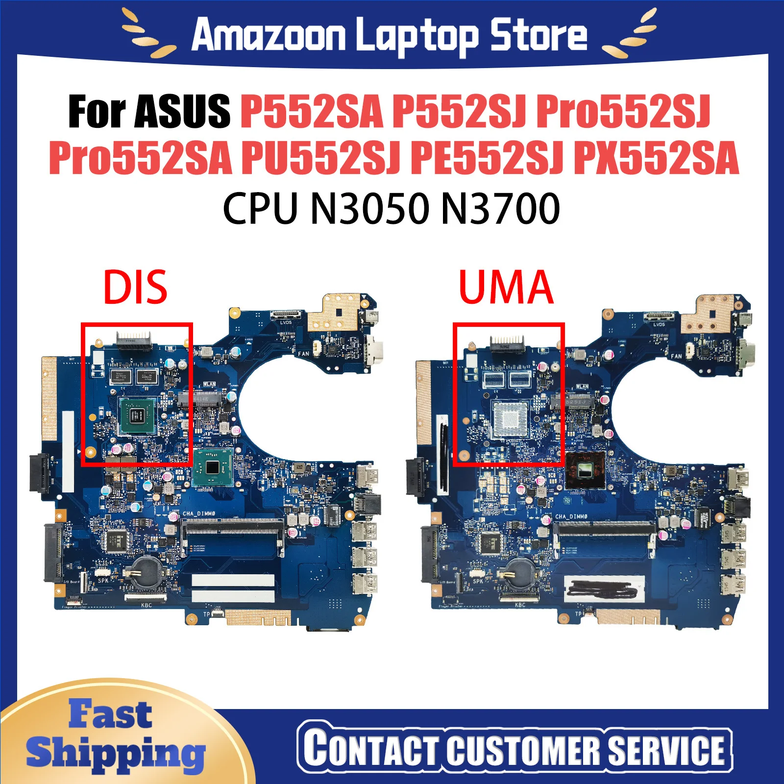 

P552SJ Mainboard For Asus P552SA Pro552SJ Pro552SA PX552SA PU552SJ PE552SJ Laptop Motherboard With N3050 N3700 CPU GT920M V2G