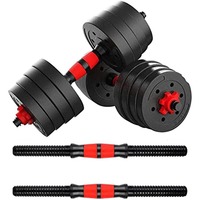 New PVC Dumbbell Bar Fitness Equipment Durable Threaded Dumbbell Handles Spin-Lock Collars Home Gym Accessories Barbell Buckle