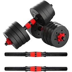 New PVC Dumbbell Bar Fitness Equipment Durable Threaded Dumbbell Handles Spin-Lock Collars Home Gym Accessories Barbell Buckle