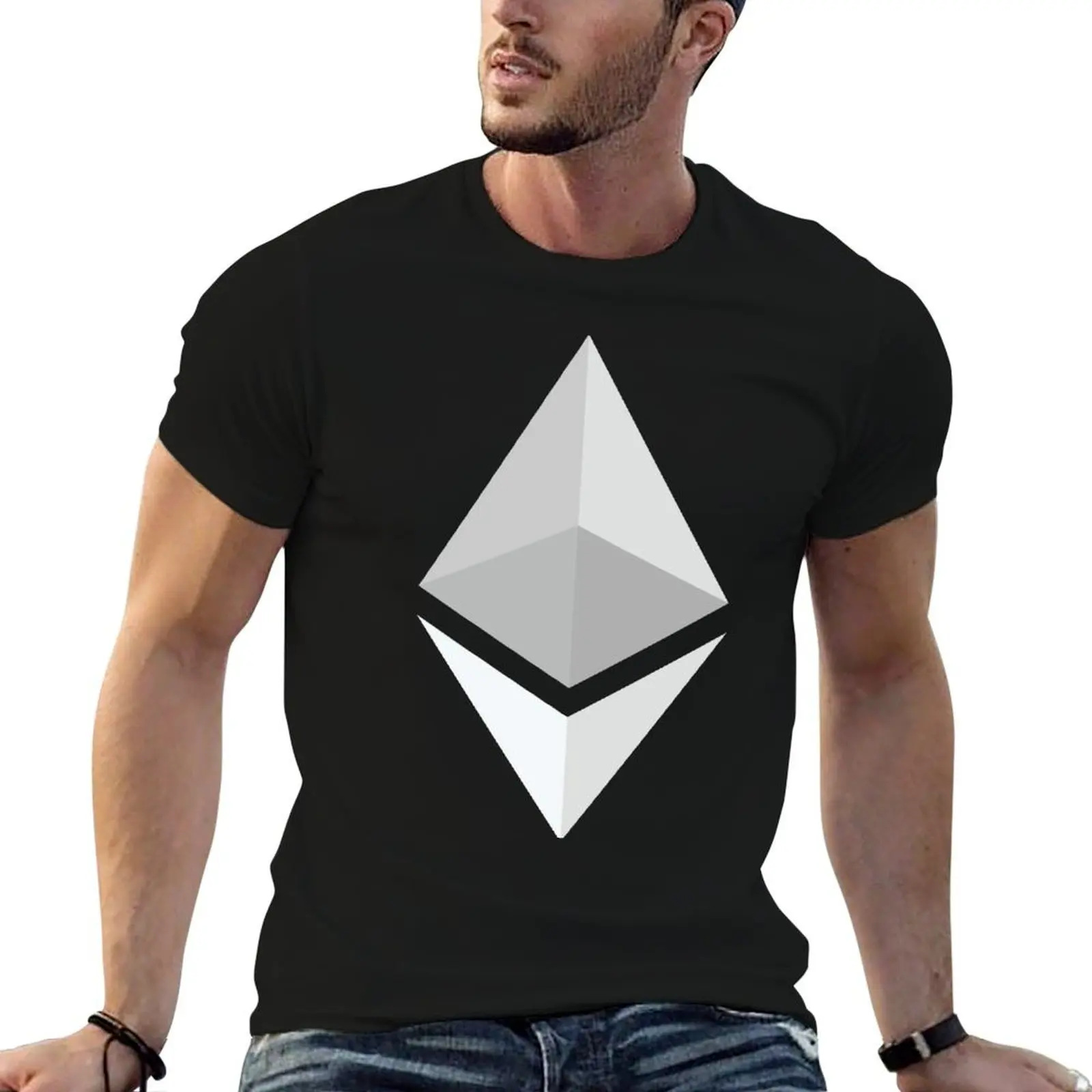 T-shirt léger avec logo Ethereum, t-shirt de sport à manches courtes à séchage rapide