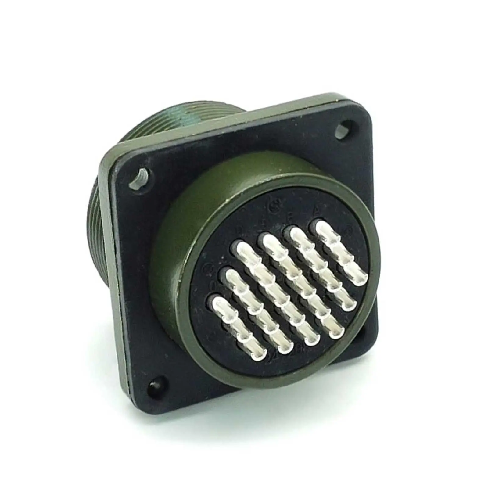 Military Connector MS3102A24-28P 24 Pin Box Mount Receptacle, MIL-DTL-5015 Aluminum Alloy Circular Connector Straight Plug