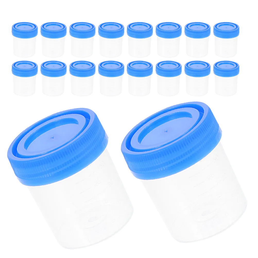 

100Pcs Urine Cups Leak Proof Stable Material Protective Cover Medical Sample Containers for Testing Specimen Collection Lab Use