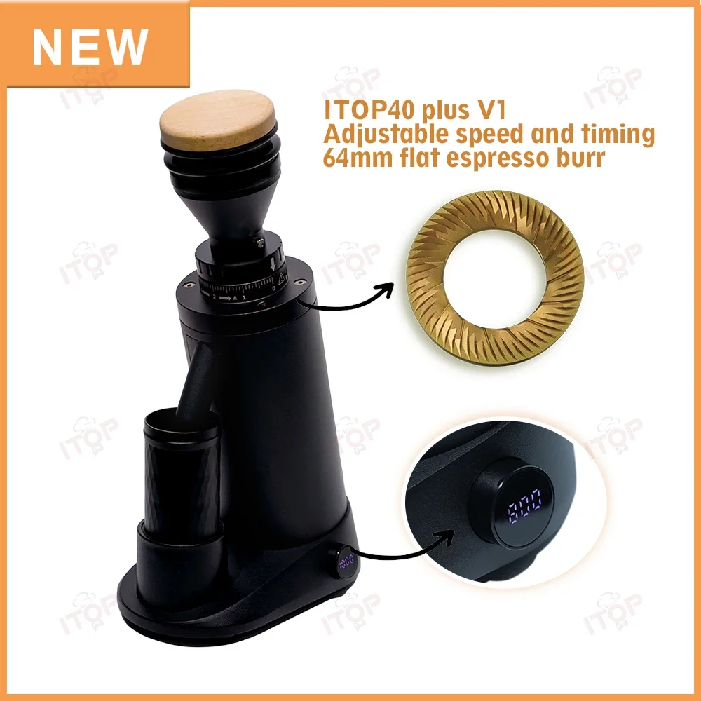 

Кофемолка 64 мм, плоские титановые заусенцы, версия с регулируемой скоростью, кофемолка, кофемолка для эспрессо