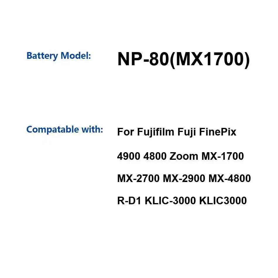 Battery NP-80 MX170… - image