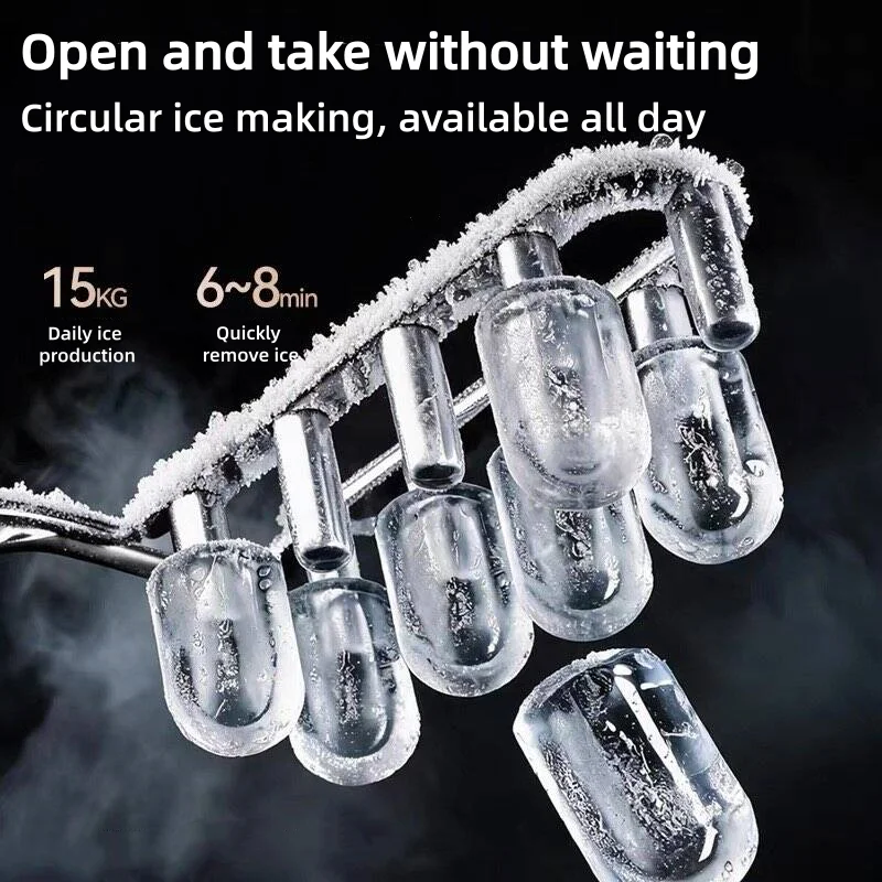 Ice Maker & Water Dispenser Combo, Countertop Ice Machine with Hot & Cold Water, Self-Cleaning Ice Maker for Home Office, Smart image 5