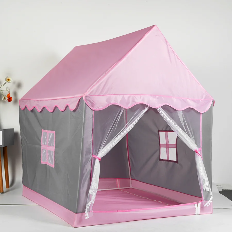 1.3M Infant Toddler Folding Tents Baby Play House Girl Castle Wigwam Child Tipi Tents Play Room Teepee Birthday Christmas Gifts