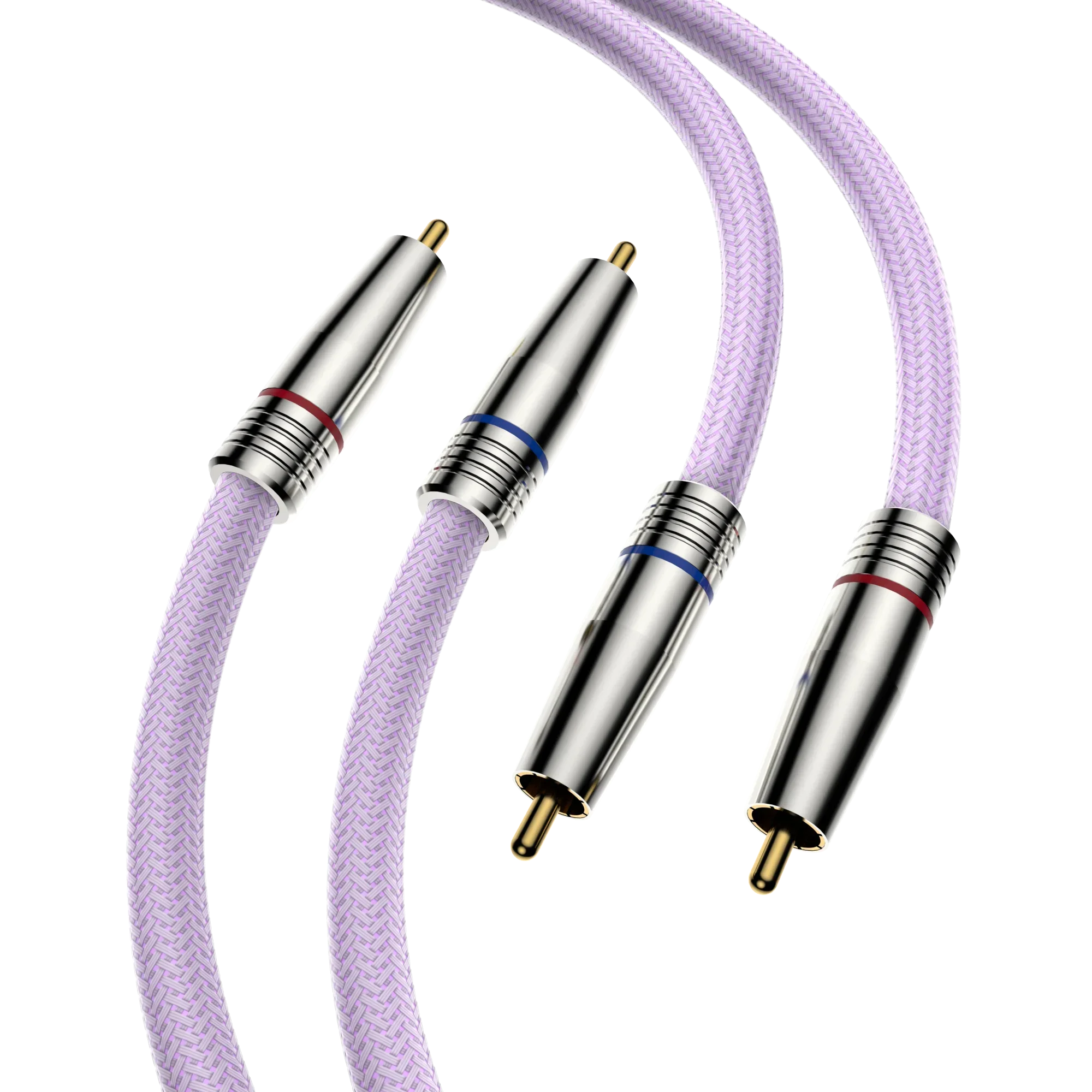 Audiocrast A85 4N Pure Silver RCA Audio Cable Purity 99.998% & PTFE Insulation HiFi intereconnect cord