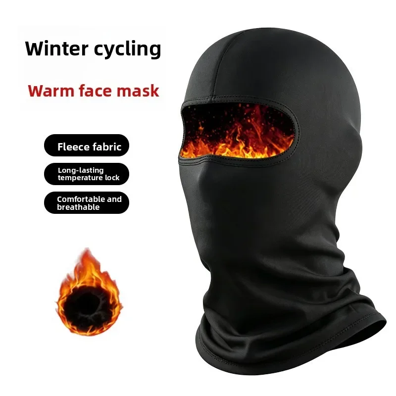 Thermal Fleece Lined Cycling Ski Mountaineering Helmet Cover Windproof Breathable Outdoor Sports Headwear for Autumn Winter