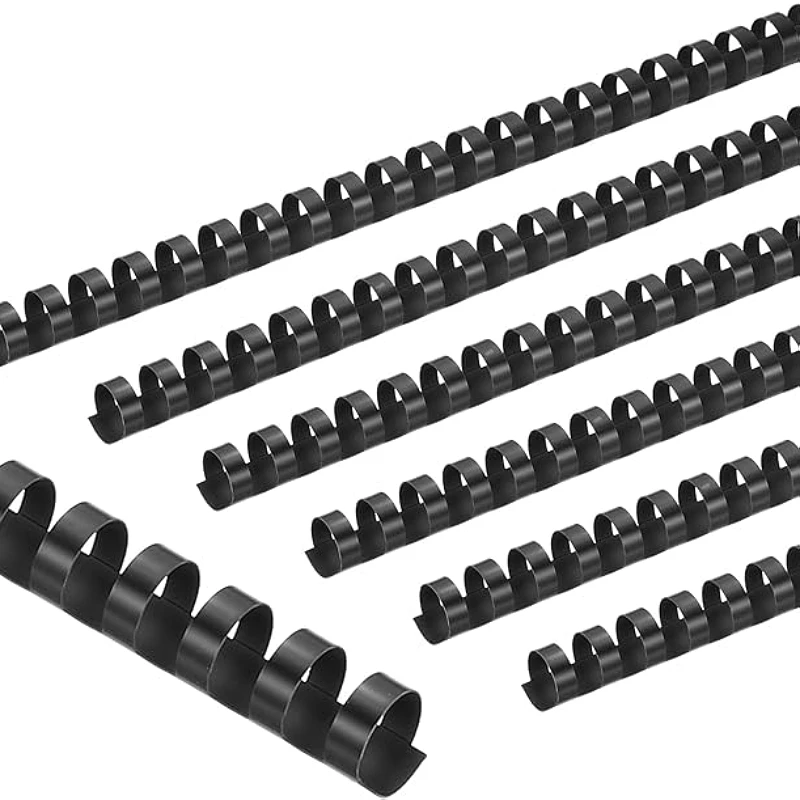 تجليد حلقة مطاطية لفائف مشط بلاستيكي نوع 21 حلقة مستديرة مكتب النص عقد ملزم 100 قطعة