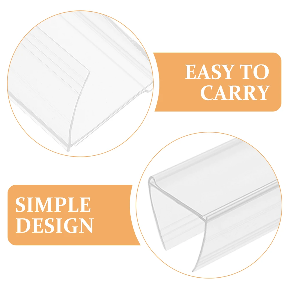 

20pcs Price Tag Holder Shelf Labels Display Stand Wood Rack White PVC Retail Signs Store Promotions Stable Sign Holder For Mall