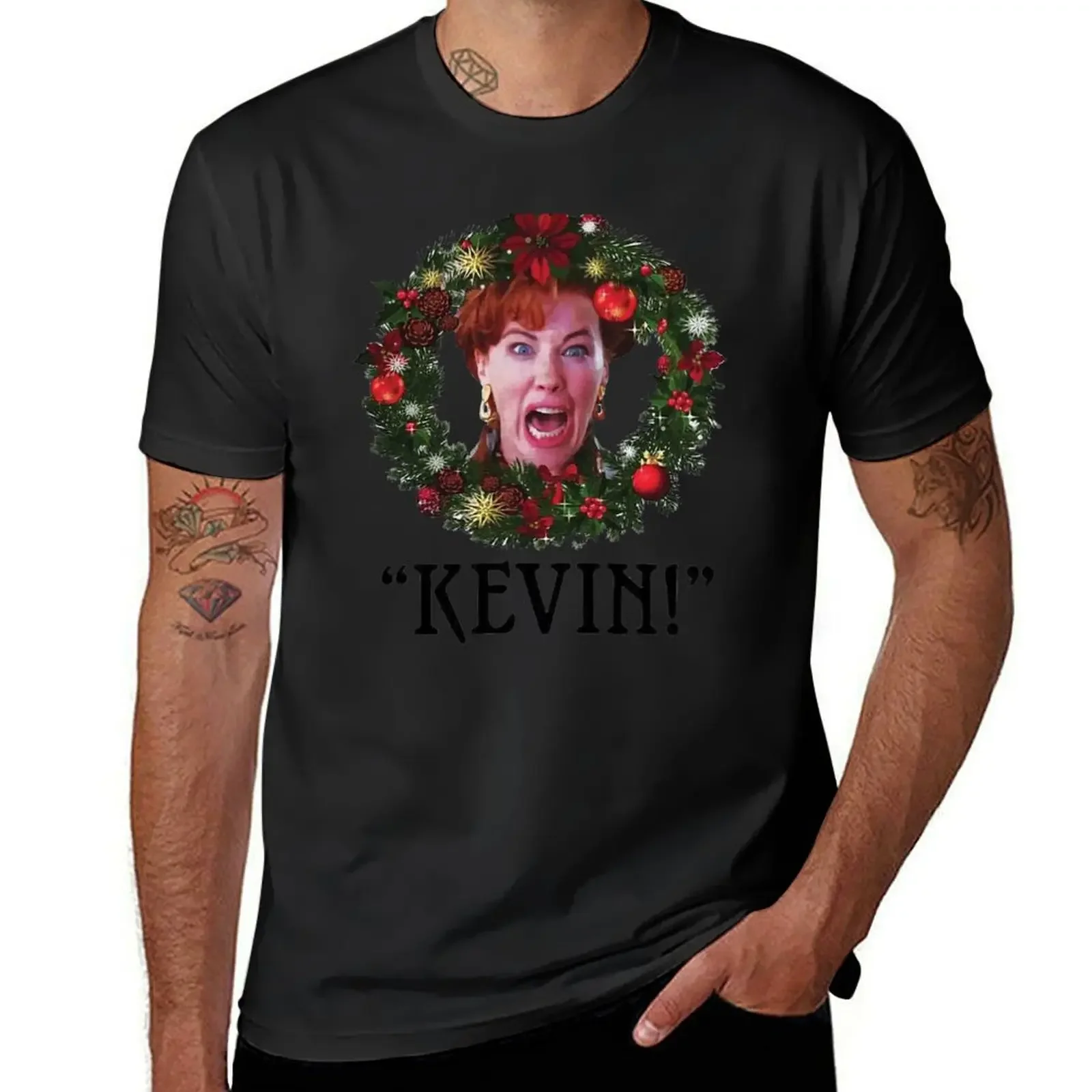 Kevin's Mom in a wreath T-Shirt kawaii clothes oversized t shirt vintage graphic tee plus sizes Men's t-shirt