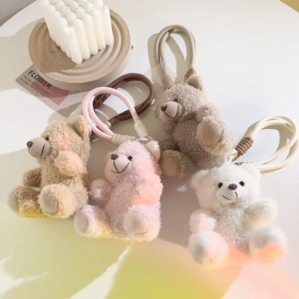 

Мягкие игрушки, плюшевый брелок с медвежонком, животное, медведь, мягкая вьющаяся плюшевая сидячая кукла, 10 см, плюшевая кукла, сумка с медведем, подвеска для детей