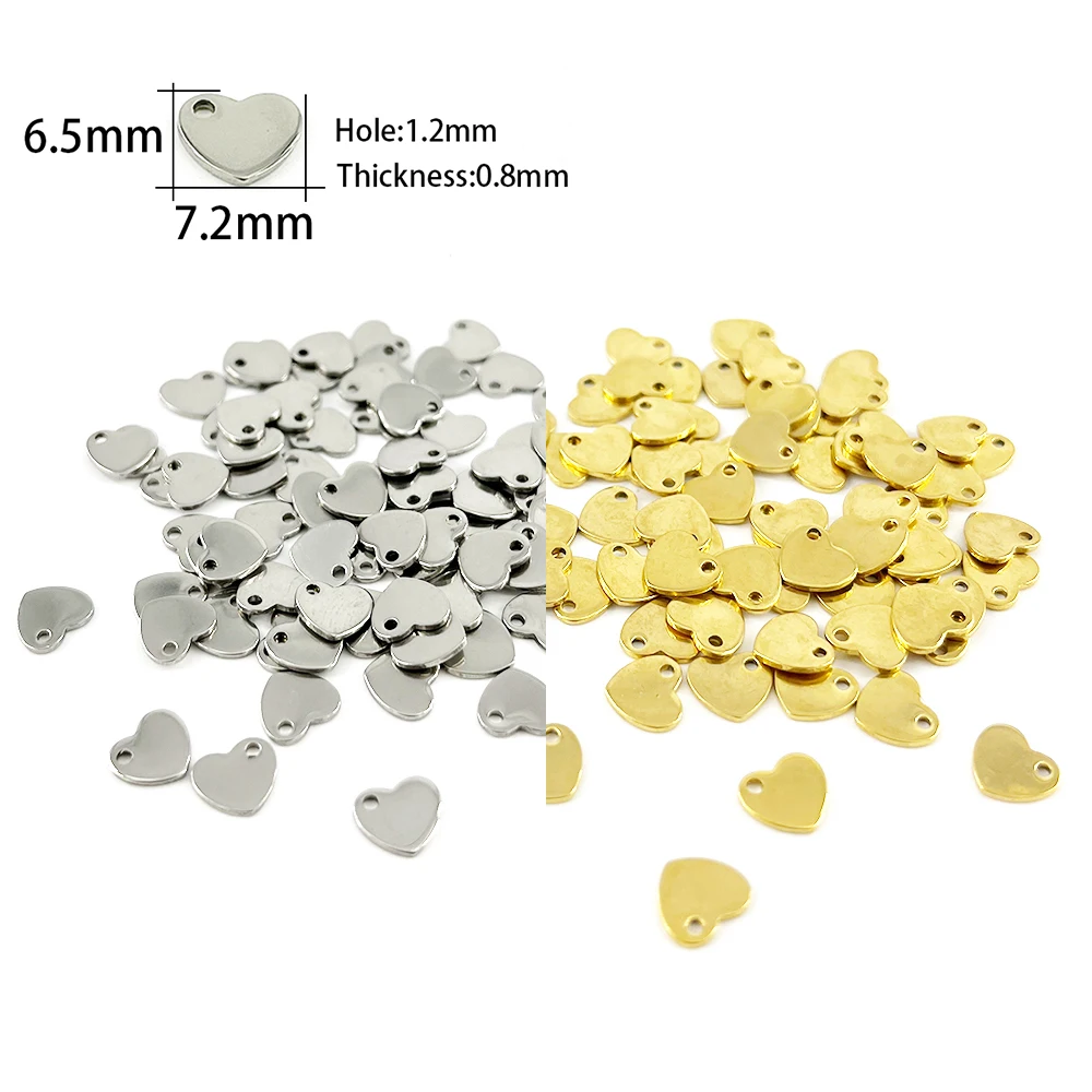100 stks/partij Custom Pandant Rvs Blank Stempelen Dog Tags Charms Staal Goud Kleur Tag Persoonlijkheid Lasergravure LOGO