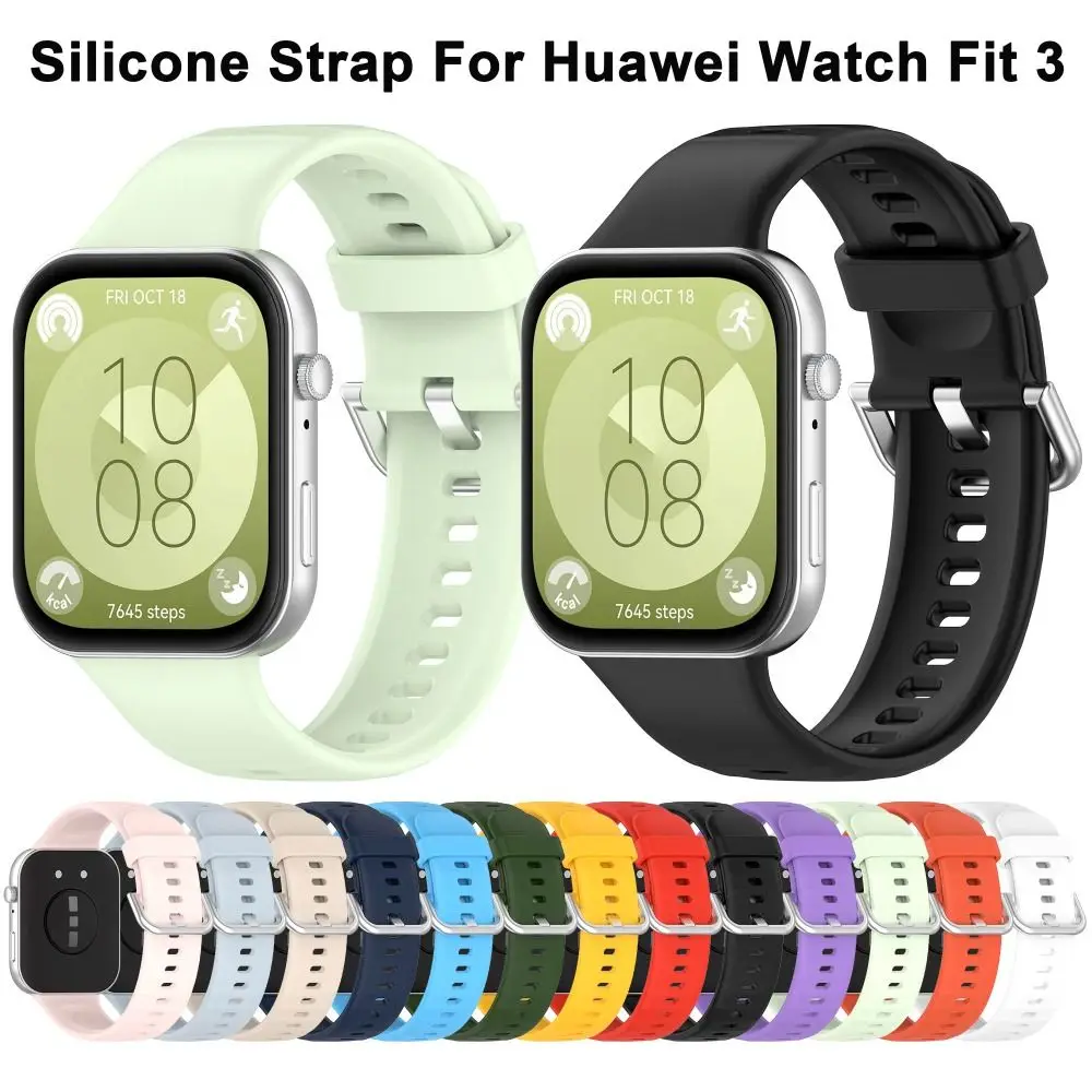 

Soft Silicone Strap For Huawei Watch Fit 3 Watch Bracelet Replacement Sport Watchband For Huawei Watch Fit 3 Band Accessories