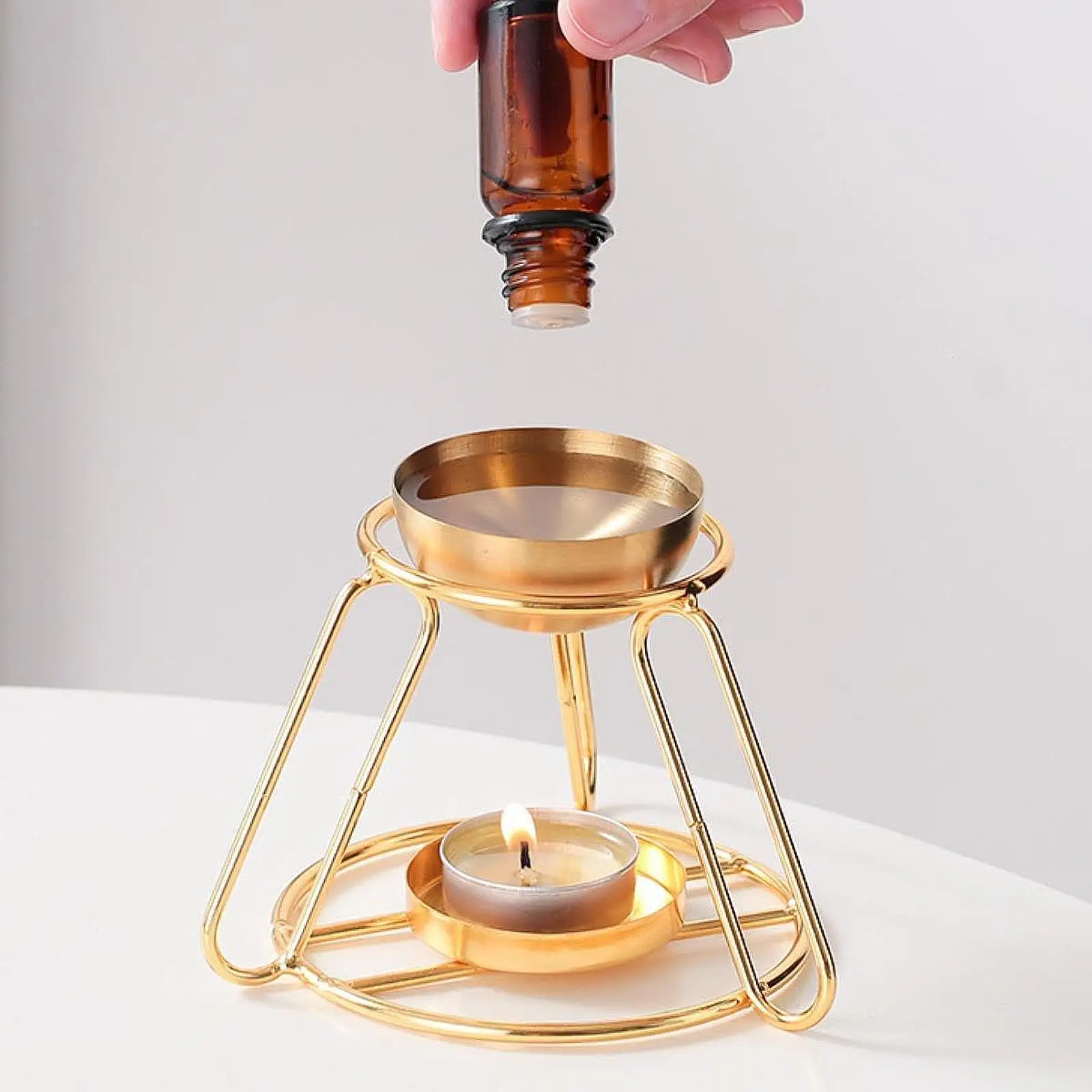 Brûleur d'huiles essentielles, diffuseur d'arômes, chauffe-parfum, diffuseur polyvalent pour cires parfumées, ornement décoratif pour chambre, SPA, maison