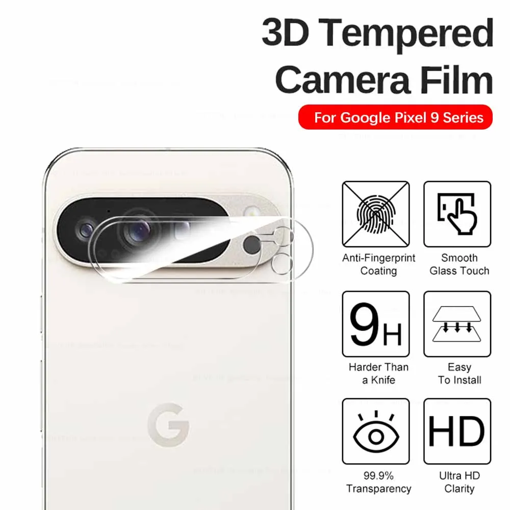 1-3Pcs 3D Curved Camera Lens Protector For Google Pixel 9 Pro XL Tempered Glass Lens Cover Pixel9 9Pro Pixel9Pro Pixel9ProXL