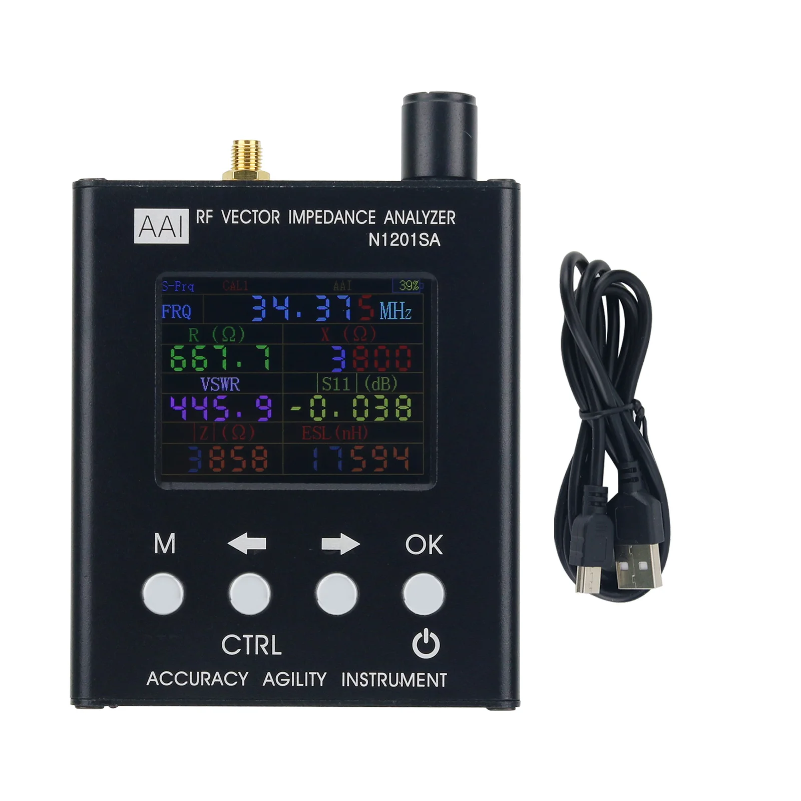 HamGeek N1201SA+ Antenna RF Vector Analyzer High Performance RF Vector Impedance Analyzer 34.375MHz ~ 2700MHz