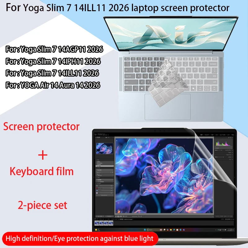 For Lenovo Yoga Slim 7 14ILL11 2026 HD Screen Film 14AGP11 Keyboard Film 14IPH11 Laptop Anti-Reflective Privacy Protection Film