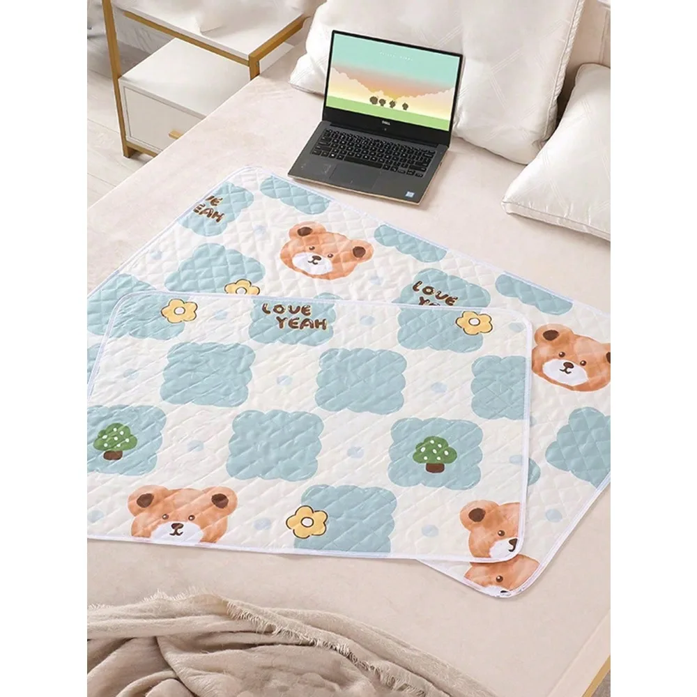 Waterproof Washable Adult Incontinence Bed Mattress Protector, Highly Absorbent & Breathable, Suitable For Menstrual Care. Applicable For Adults, Elderly, Postpartum Care And Pets - Super Absorbent Pad And Mattress Protector | Leak-Proof, Skin-Friendly, M