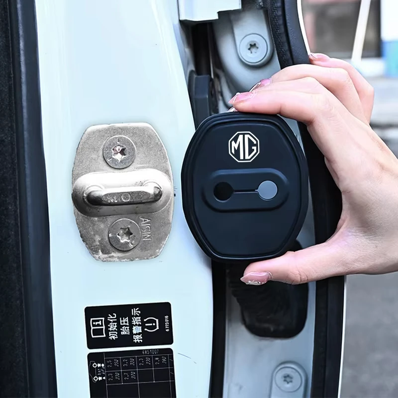 Car Door Lock Cover Shock Proof Latch Cap Silicone For MG ZS MG4 EV MG HS MG3 MG5 EV Marvel R MG ONE MG6