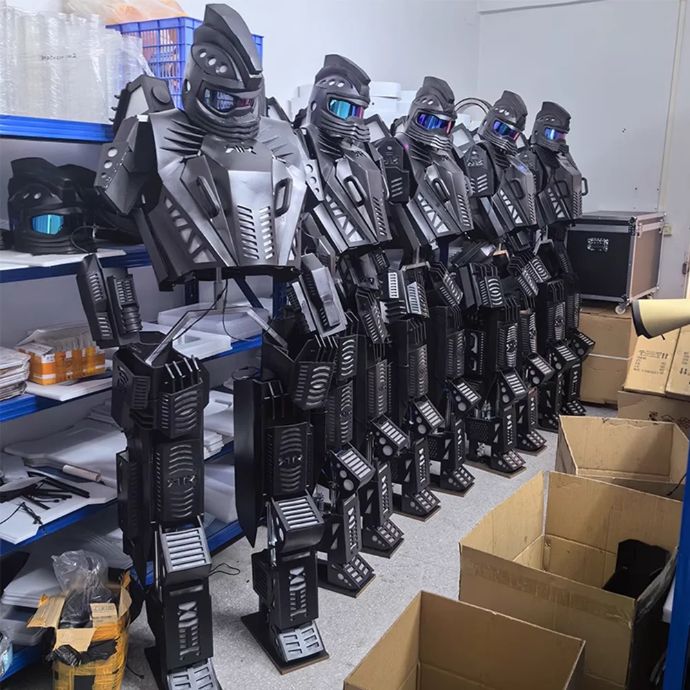 LED Robot Armor Mech Suit Glowing Performance Wear Stage Festival Parade Atmosphere Night Club Led Walker Robot