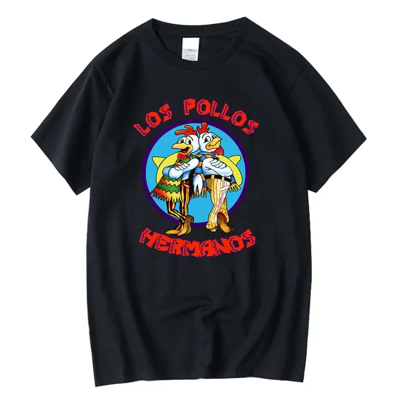 Summer Men's women Short Sleeved High Quality Breaking Bad LOS POLLOS Chicken Brothers Printed Casual For Men T-shirt Male